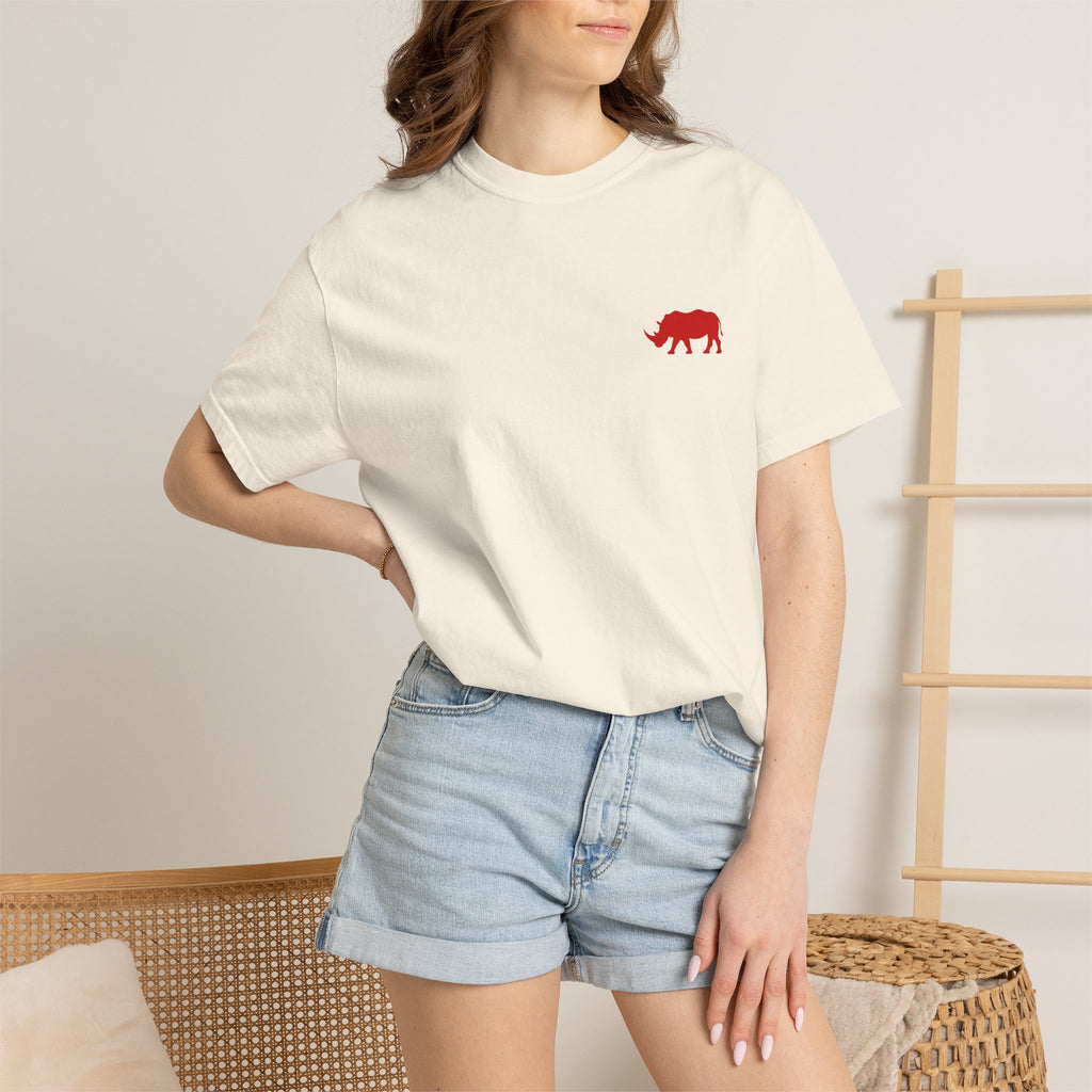 Live Fortunate Rhino T-Shirt — Red Rhino Logo Tee
