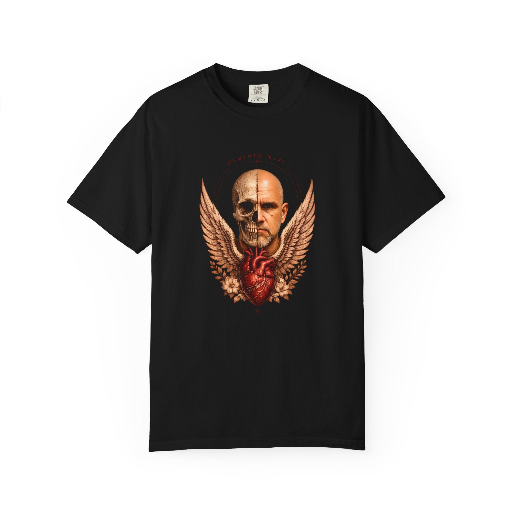 Memento Mori  — Anatomical Heart & Half Skull Graphic Tee