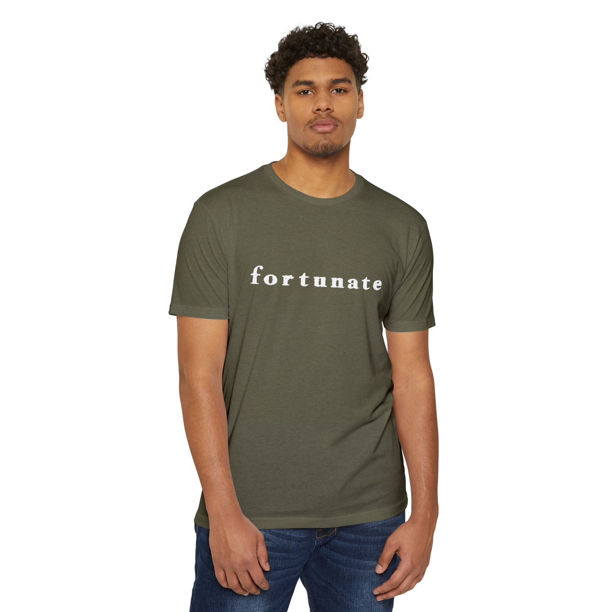 Fortunate Men’s Distressed Wordmark Tee