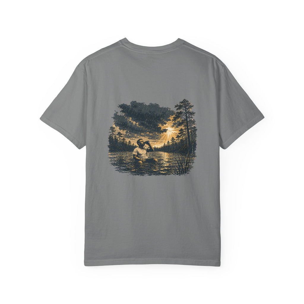 Sunset Vintage T-Shirt — Lake Scene