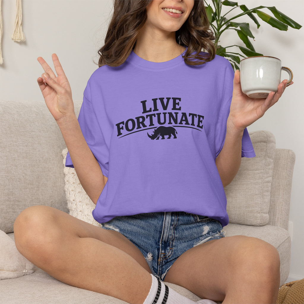Rhino Logo T-Shirt — LiveFortunate.com Graphic Tee