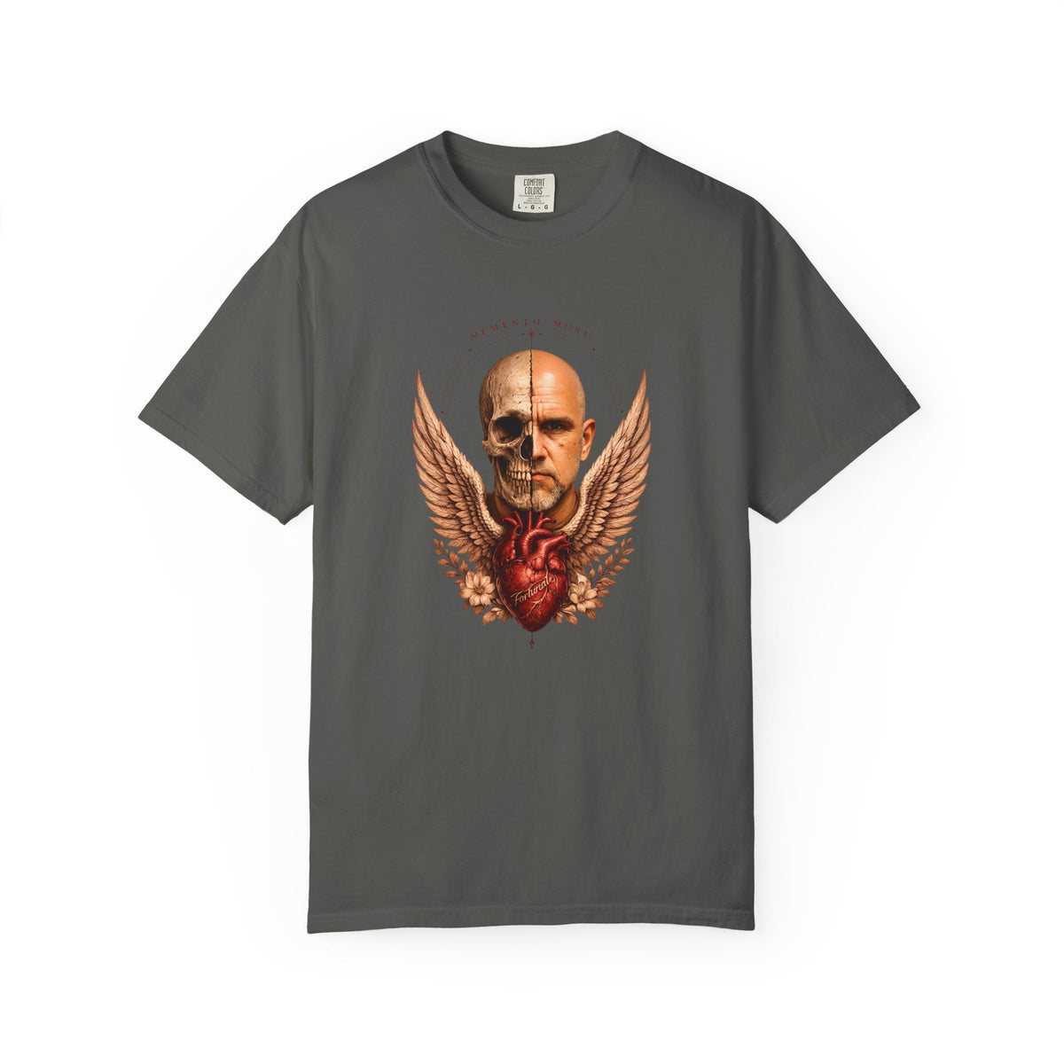Memento Mori  — Anatomical Heart & Half Skull Graphic Tee