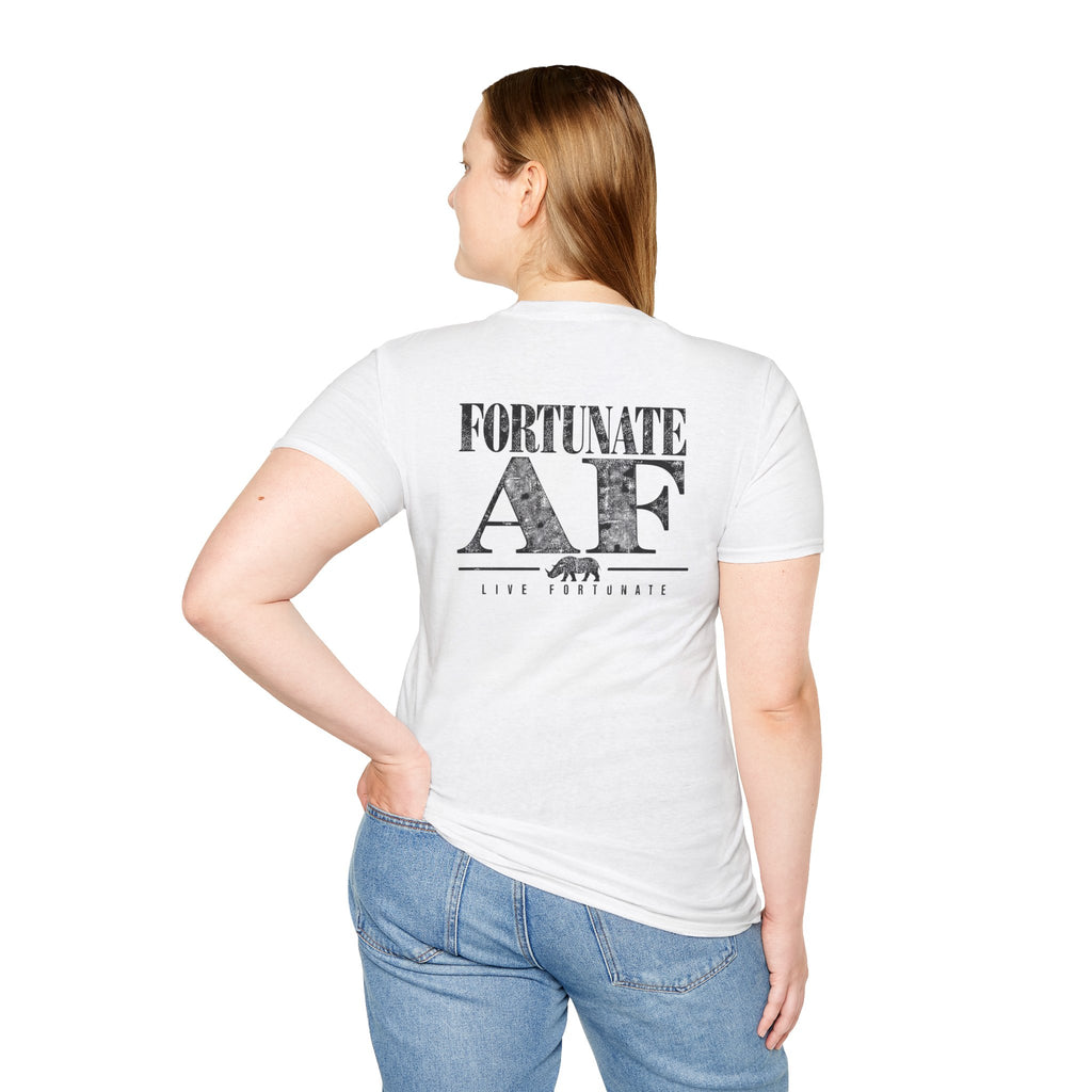 Fortunate AF Rhino Graphic T-shirt Black