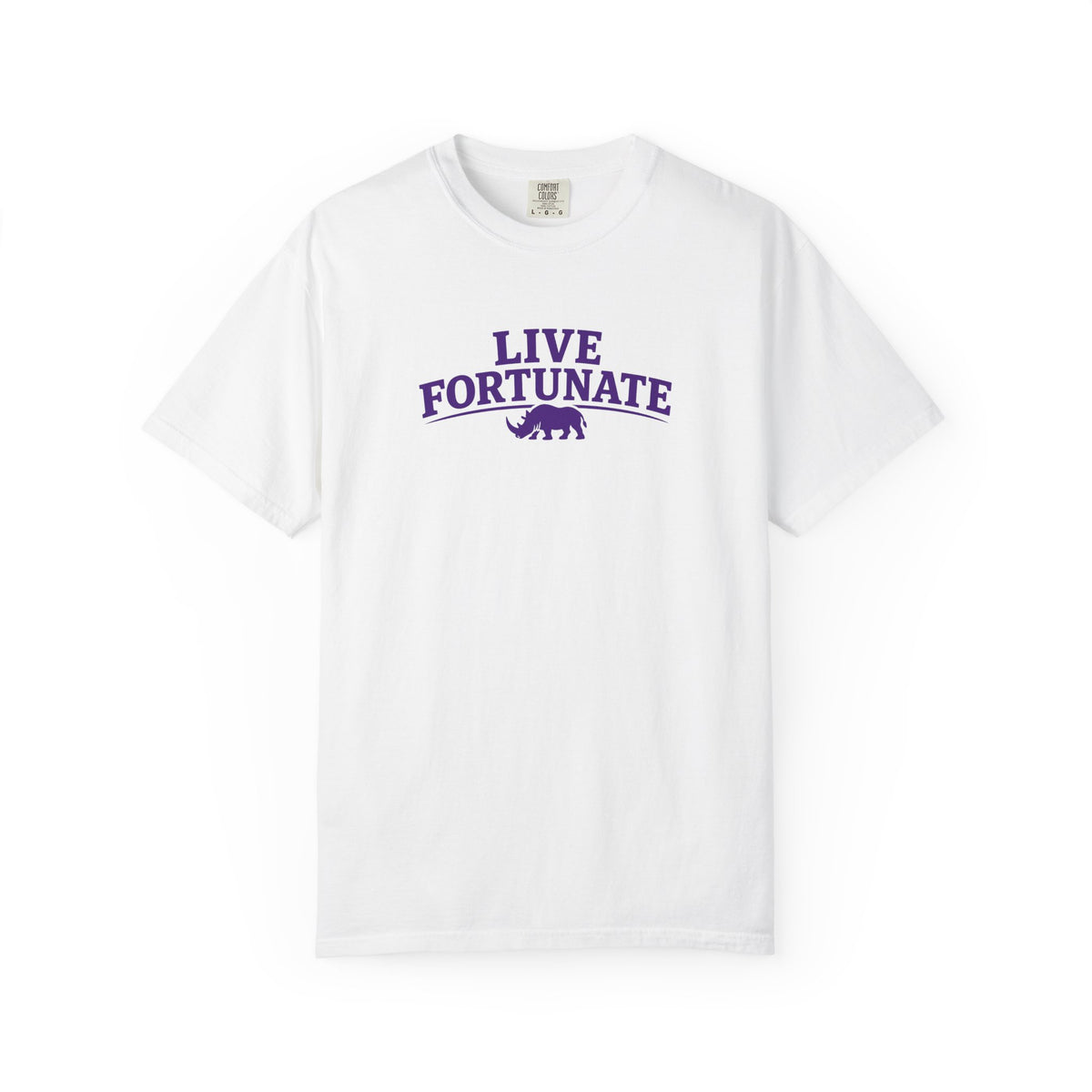 Live Fortunate Rhino Graphic T‑Shirt