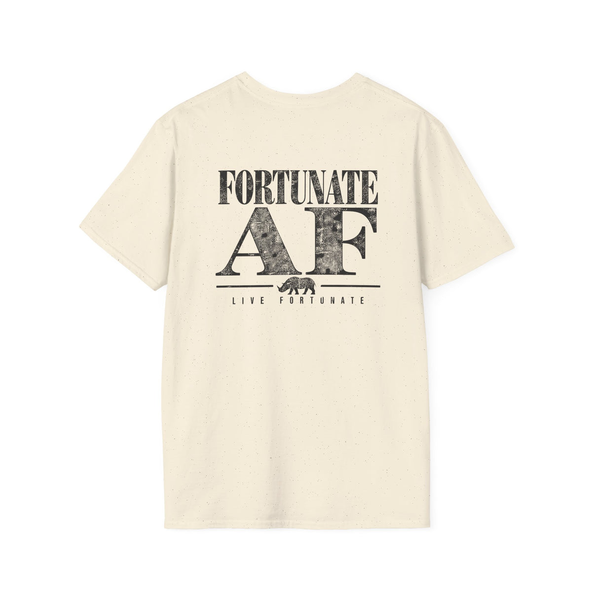 Fortunate AF Rhino Graphic T-shirt Black