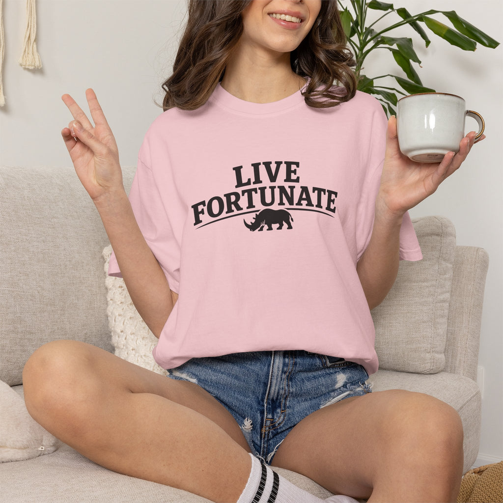 Rhino Logo T-Shirt — LiveFortunate.com Graphic Tee