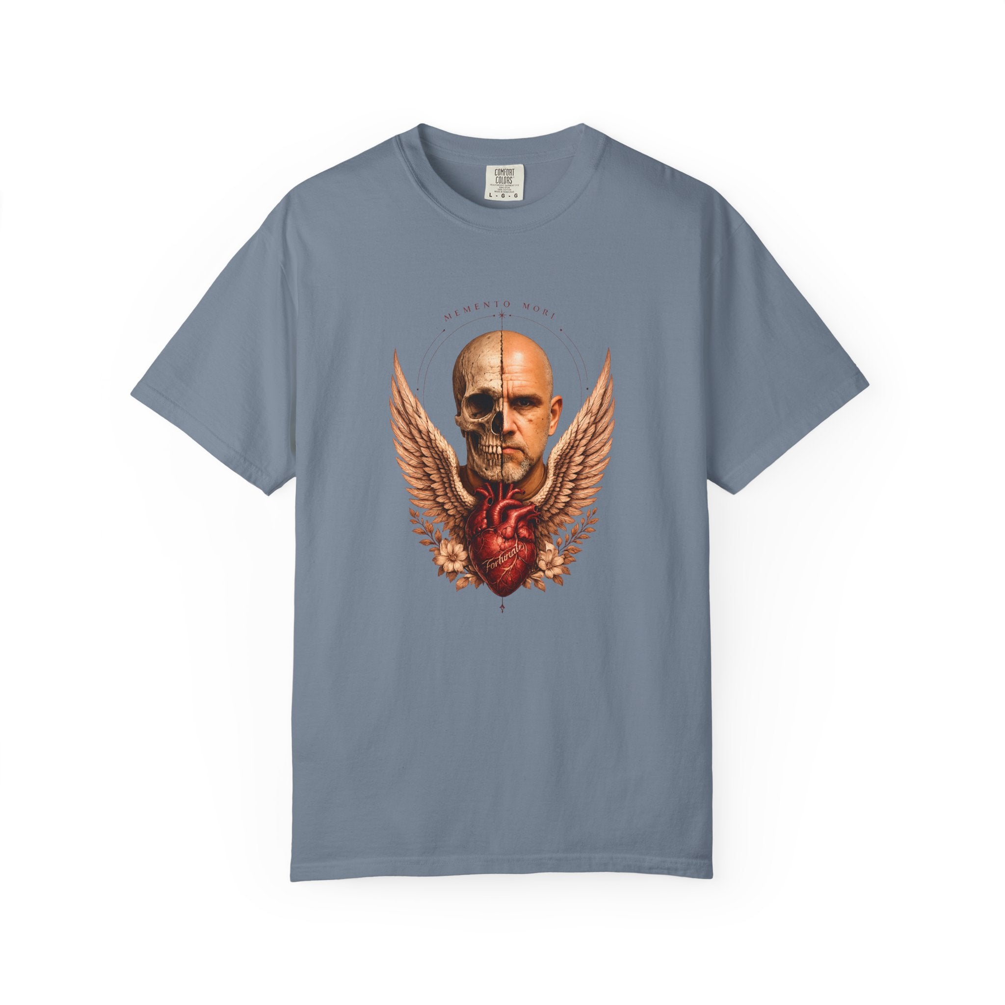 Memento Mori  — Anatomical Heart & Half Skull Graphic Tee
