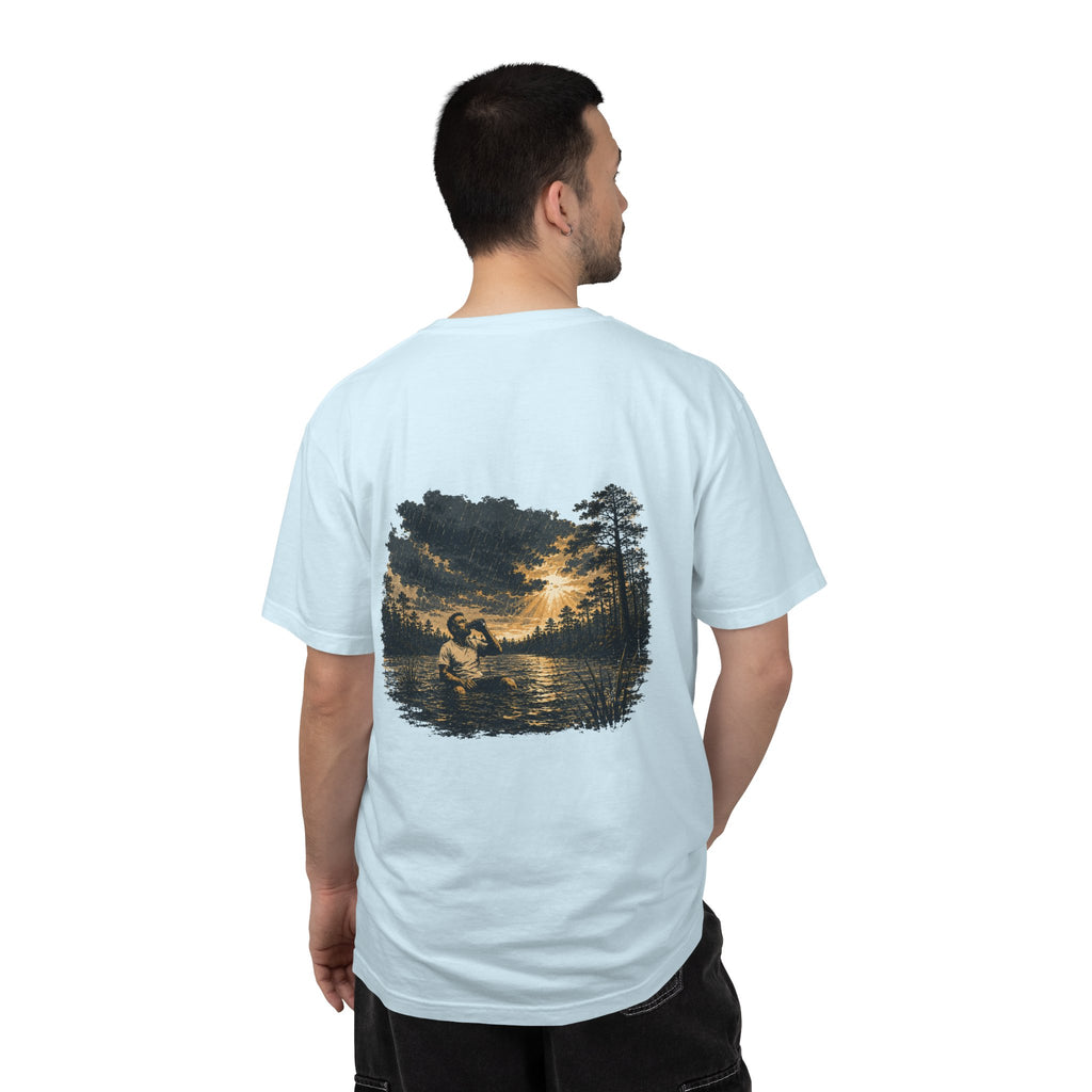 Sunset Vintage T-Shirt — Lake Scene