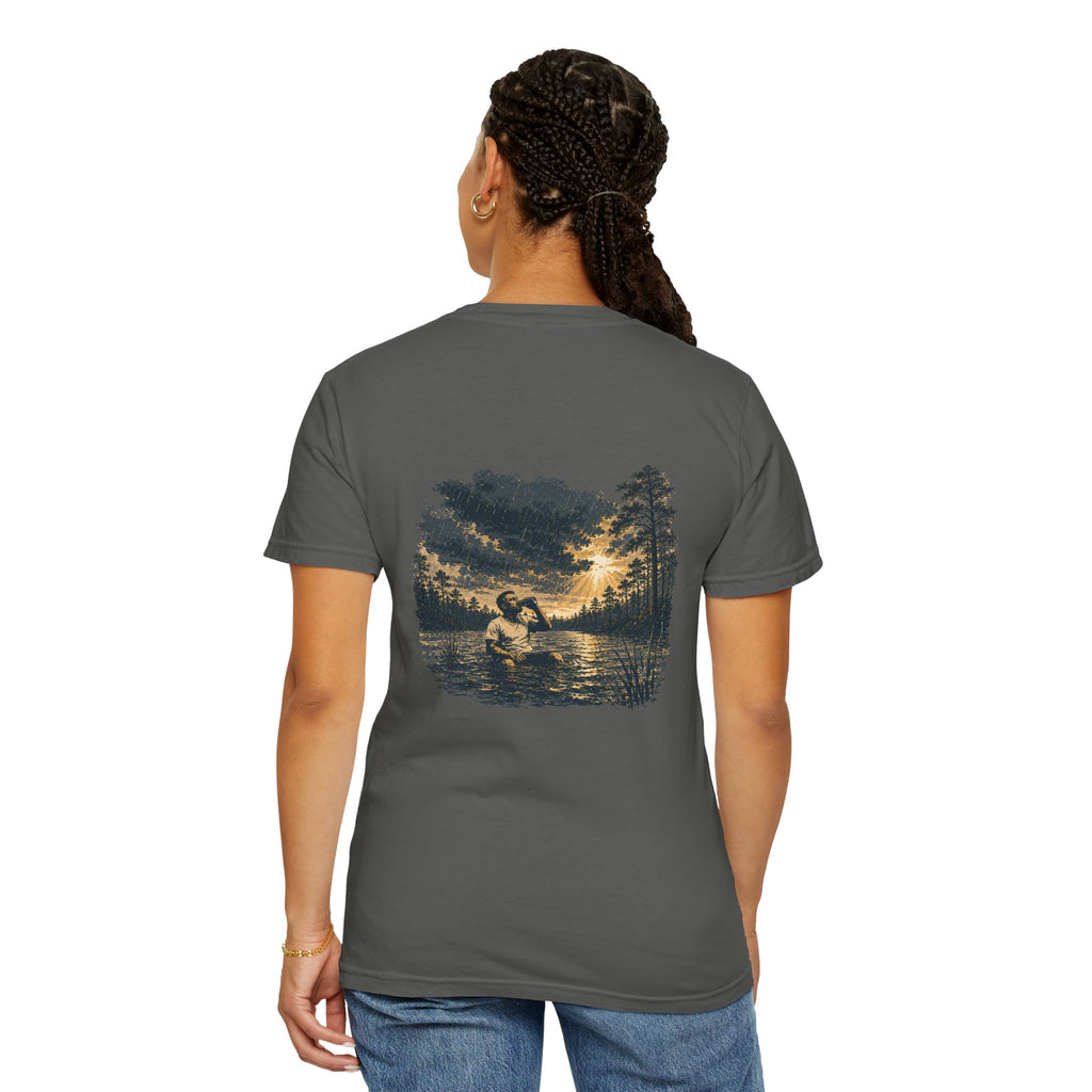Sunset Vintage T-Shirt — Lake Scene