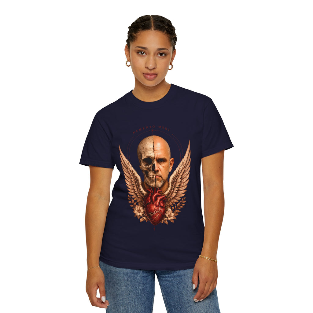 Memento Mori  — Anatomical Heart & Half Skull Graphic Tee