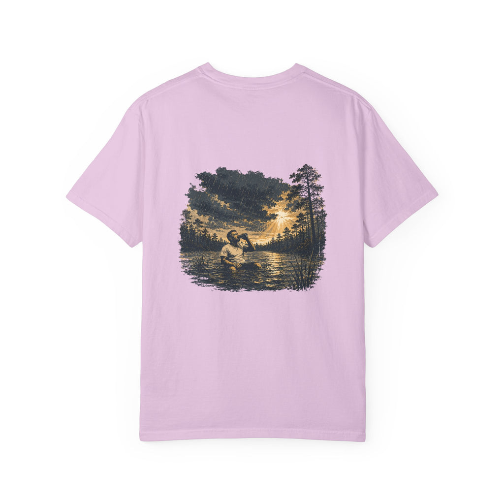 Sunset Vintage T-Shirt — Lake Scene