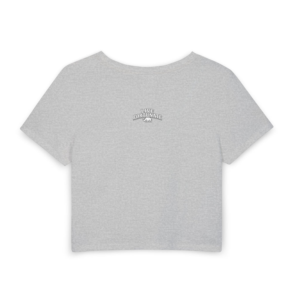 Not Lucky Fortunate Women's Baby Tee — Vintage Script Graphic