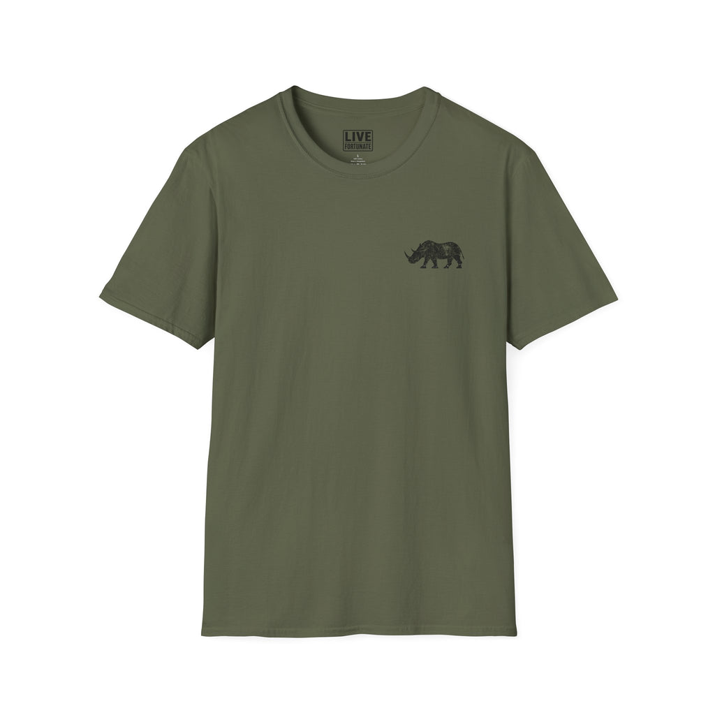 Fortunate AF Rhino Graphic T-shirt Black