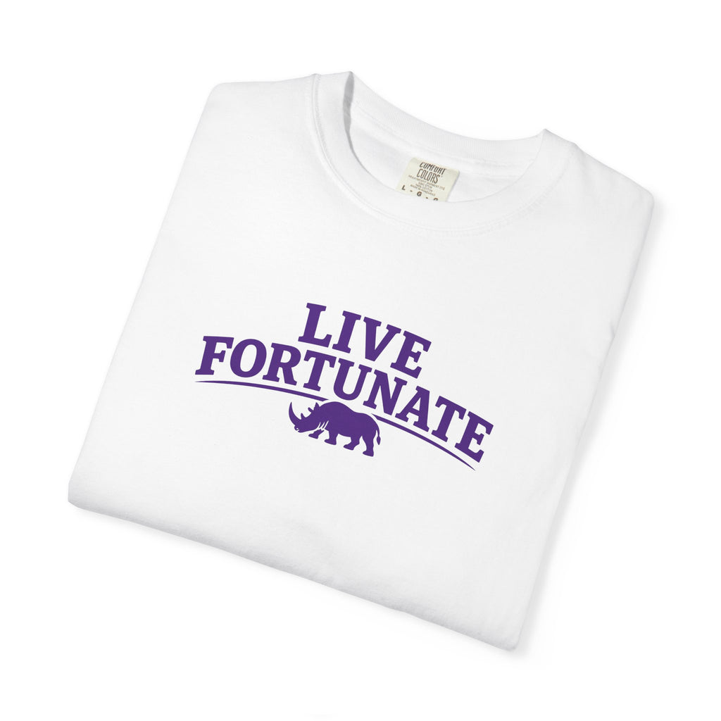 Live Fortunate Rhino Graphic T‑Shirt