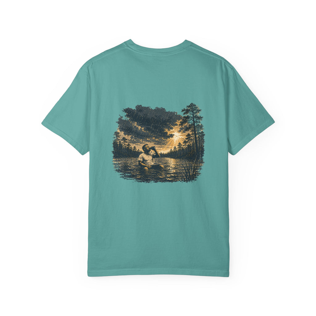 Sunset Vintage T-Shirt — Lake Scene