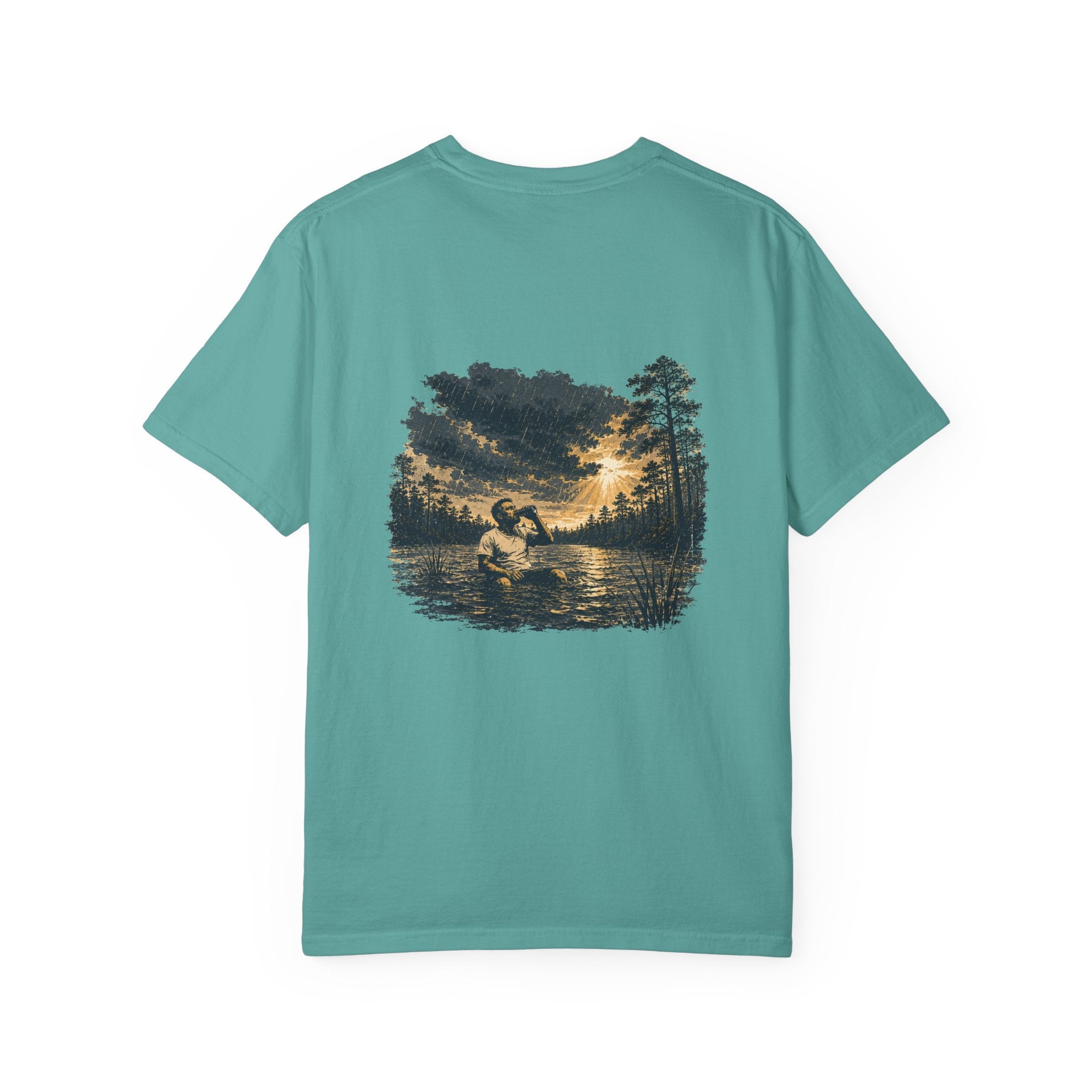 Sunset Vintage T-Shirt — Lake Scene