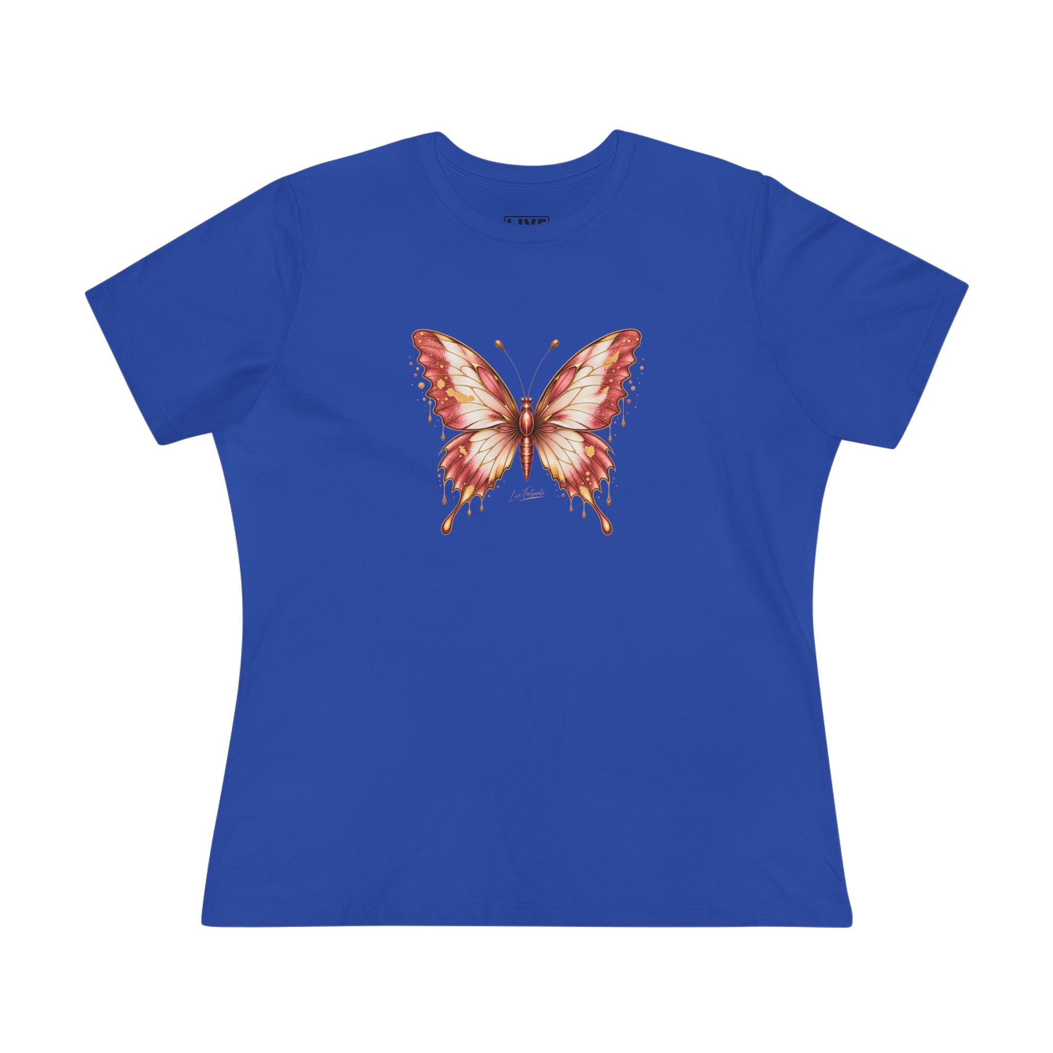 Butterfly Graphic Tee — Women's Dusty Rose Butterfly Shirt