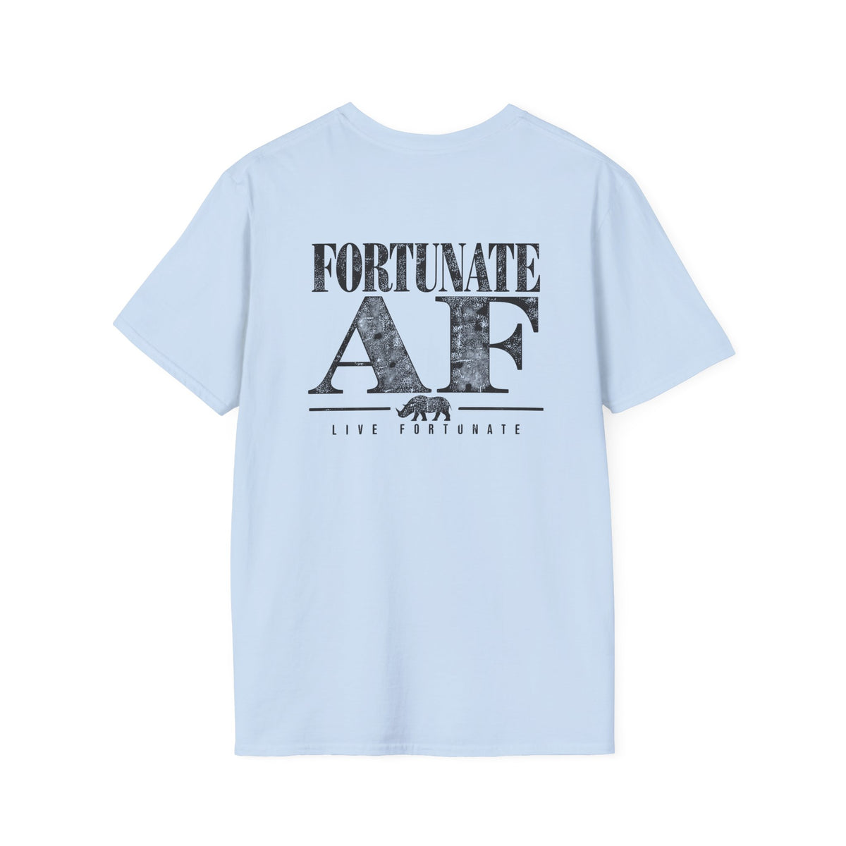 Fortunate AF Rhino Graphic T-shirt Black