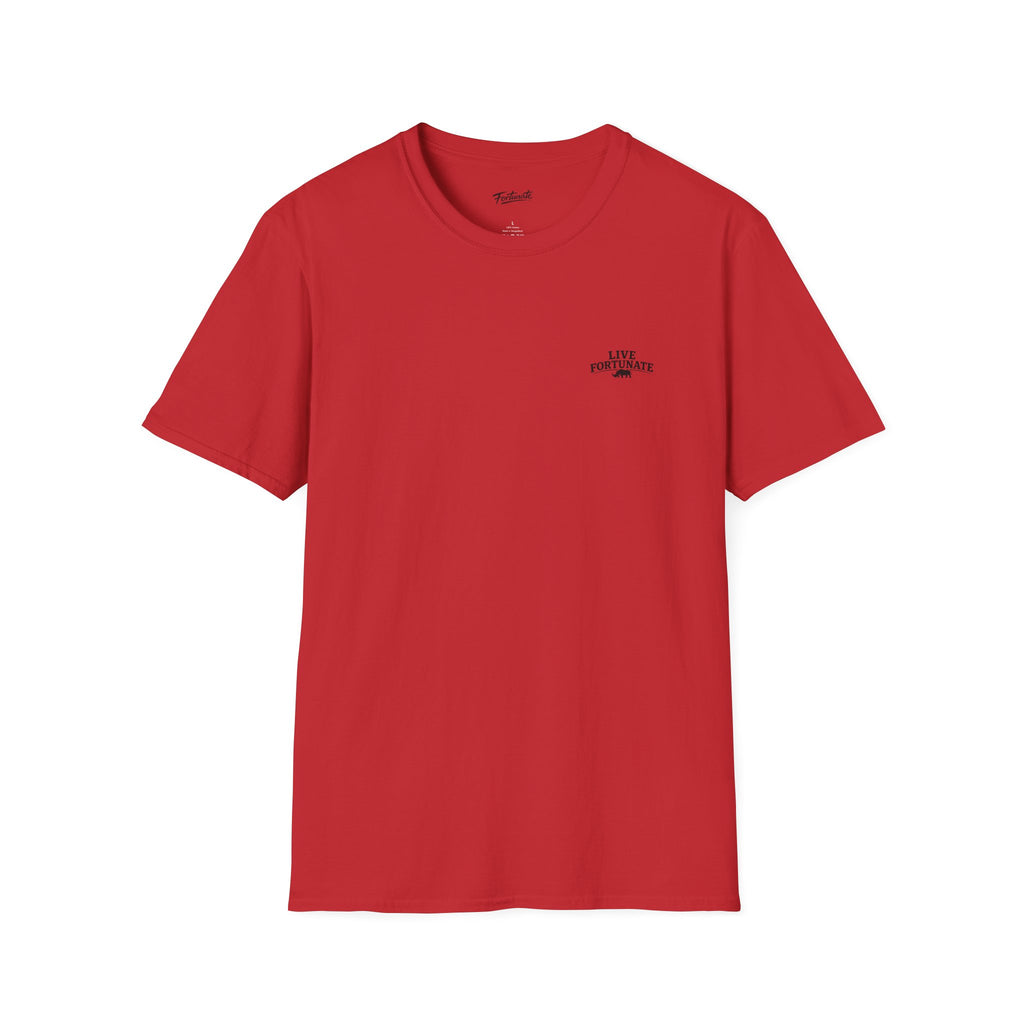 Tree of Clues Sunset T-Shirt — Silhouette Nature Graphic Tee