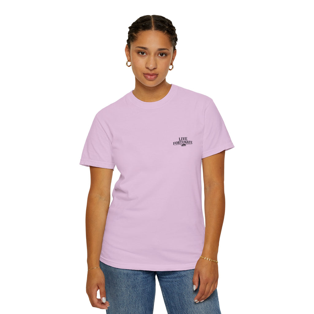 Fishing Lake Scene T-Shirt — Vintage Angler Silhouette Tee