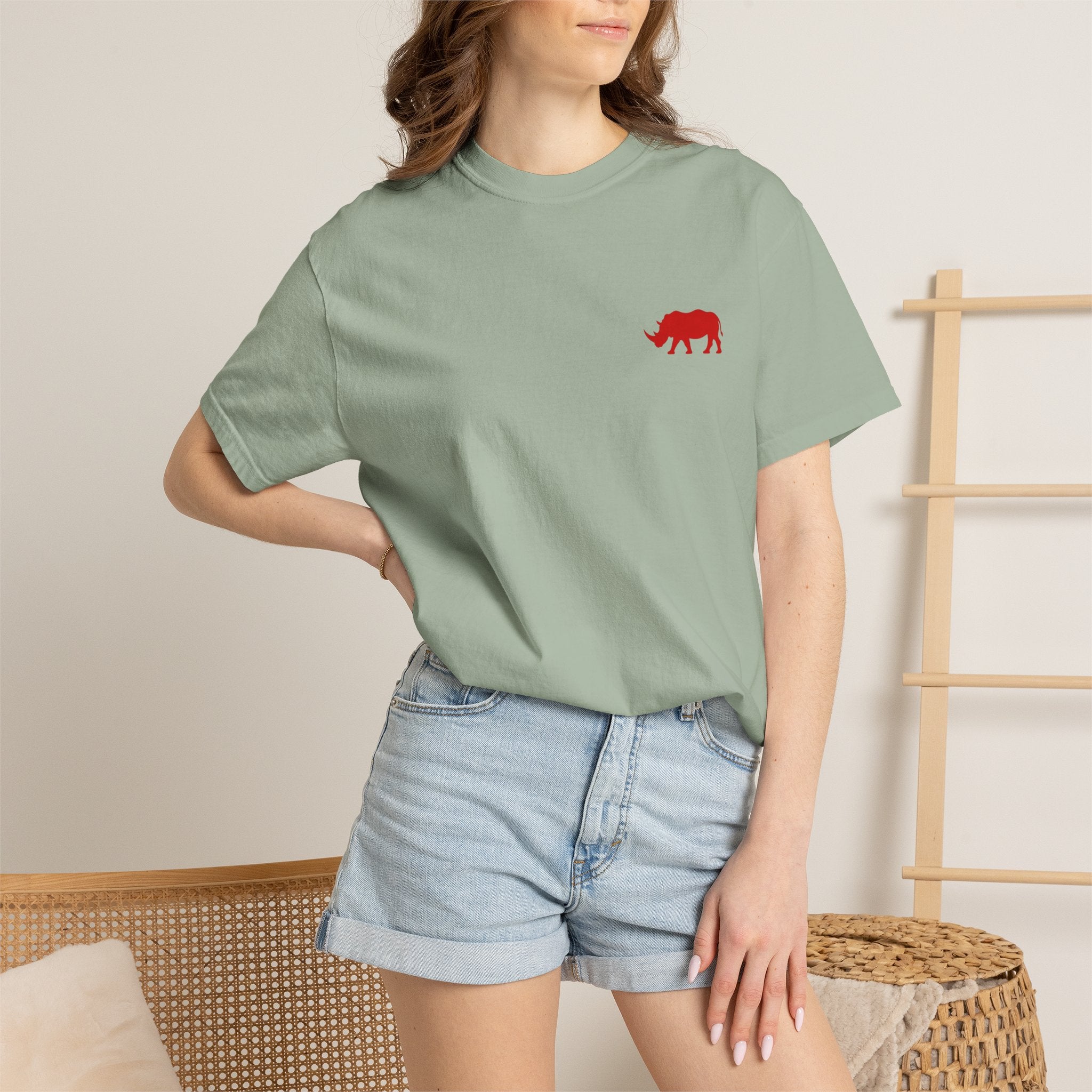 Live Fortunate Rhino T-Shirt — Red Rhino Logo Tee