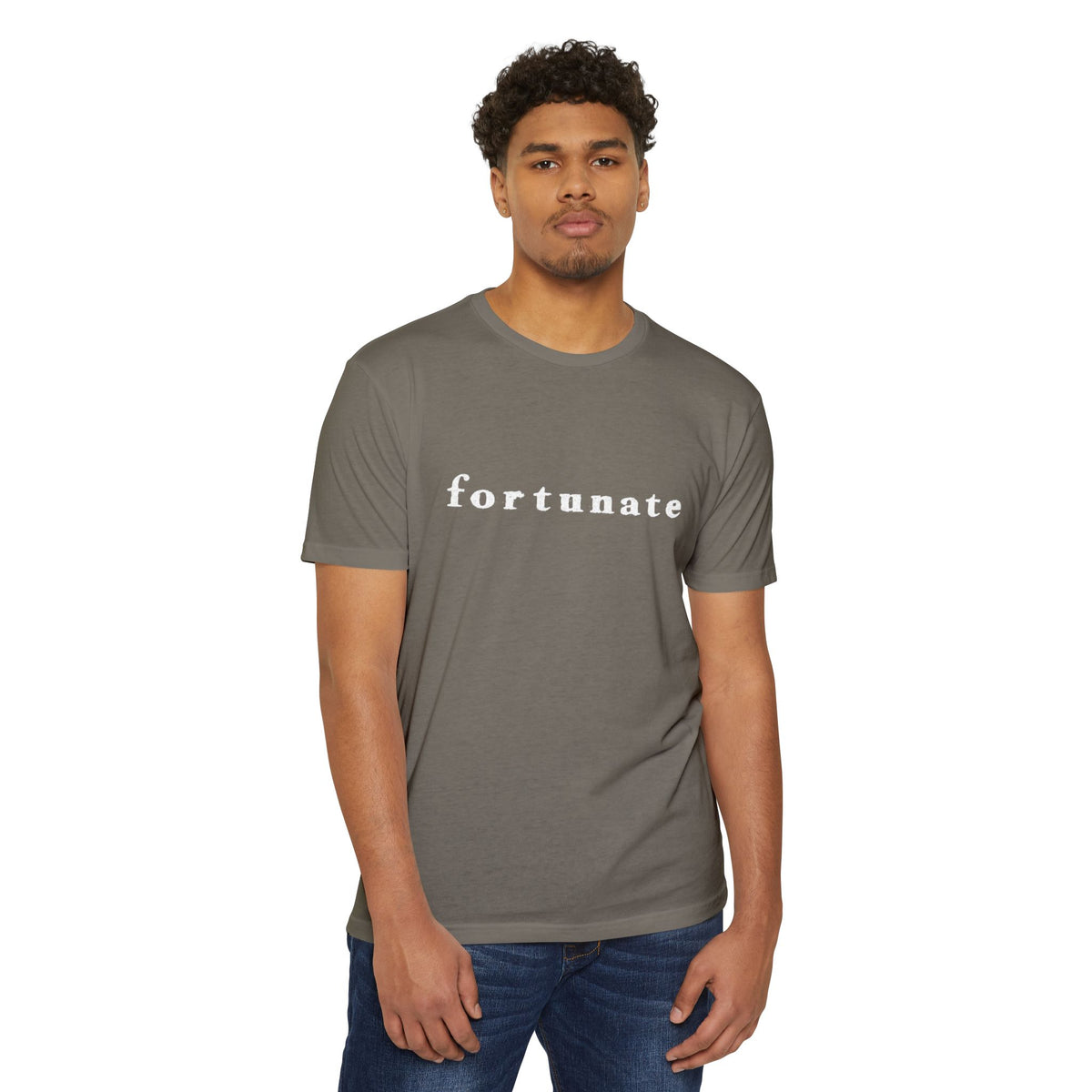 Fortunate Men’s Distressed Wordmark Tee