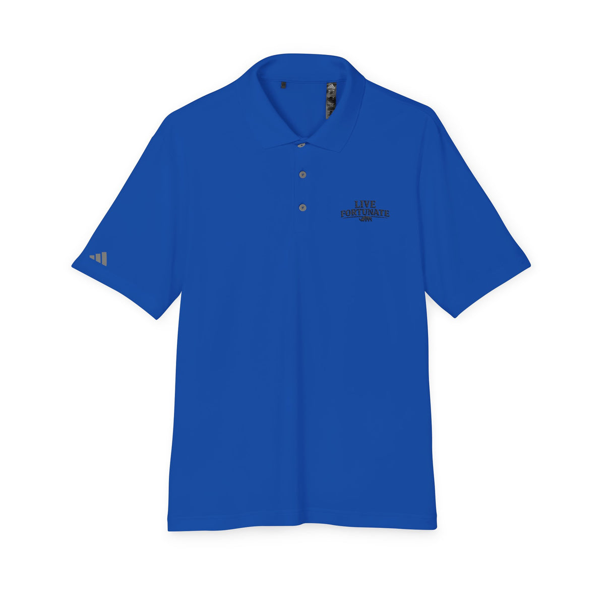 Live Fortunate Men’s Adidas Performance Polo – Embroidered Rhino Logo