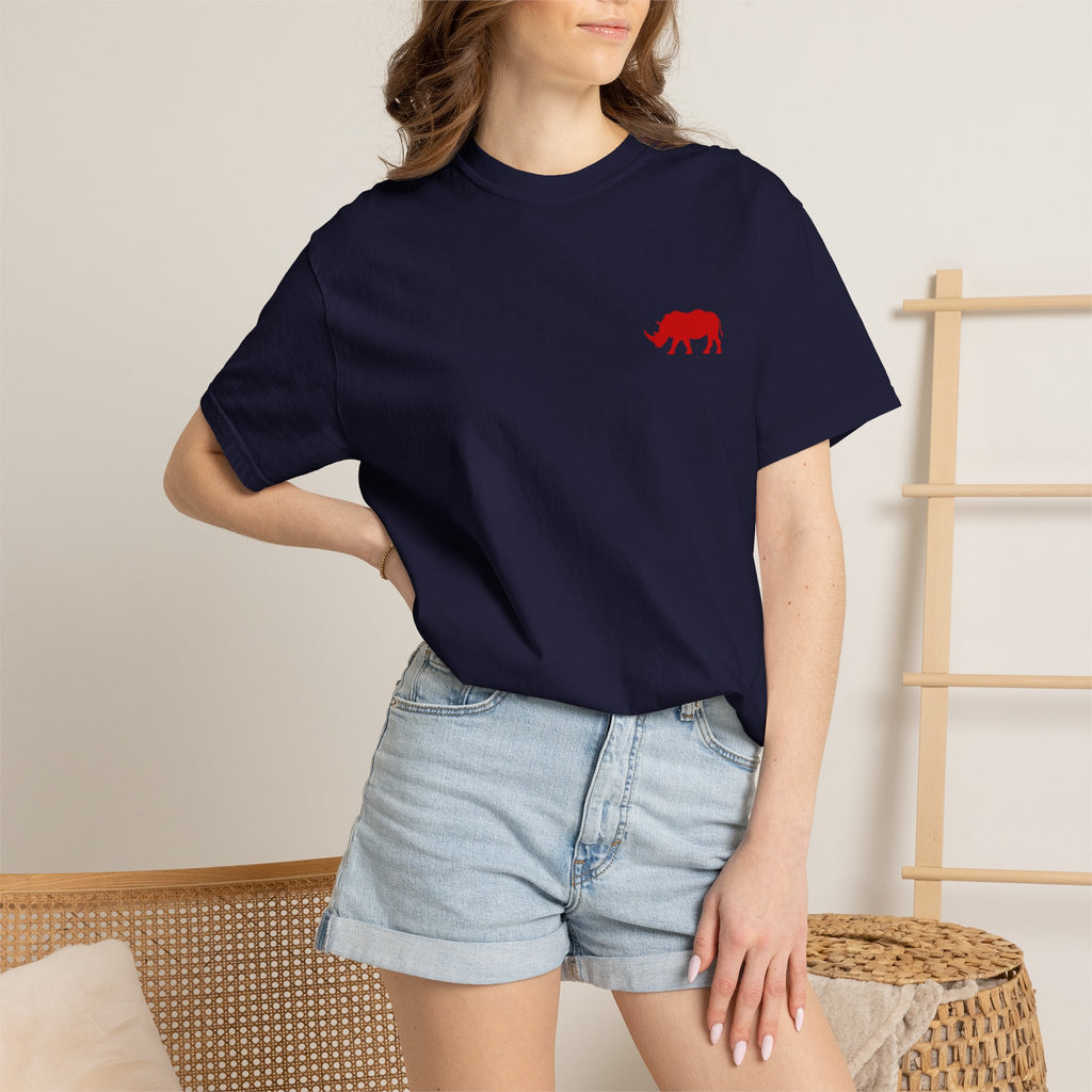 Live Fortunate Rhino T-Shirt — Red Rhino Logo Tee