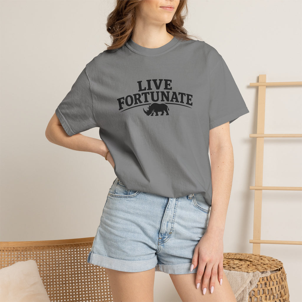 Rhino Logo T-Shirt — LiveFortunate.com Graphic Tee