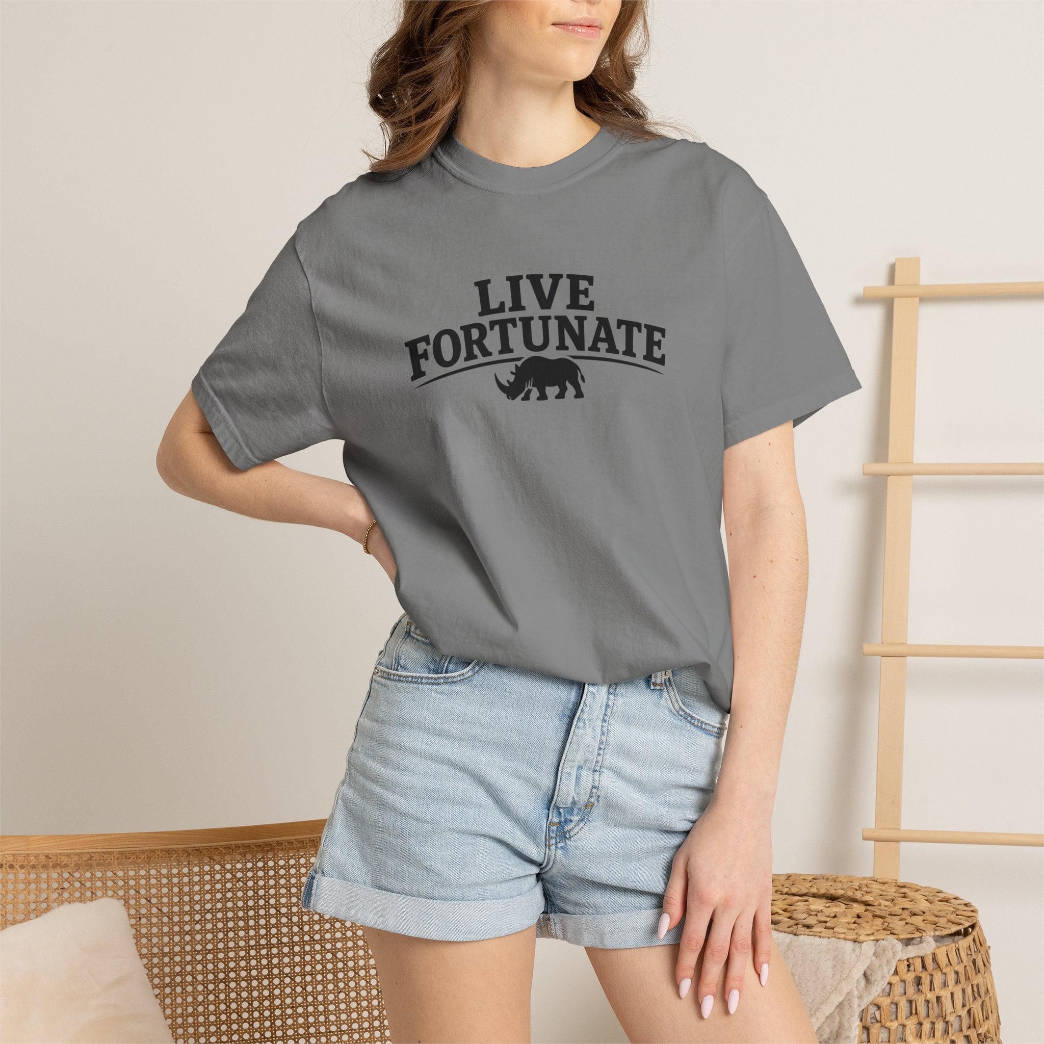 Rhino Logo T-Shirt — LiveFortunate.com Graphic Tee