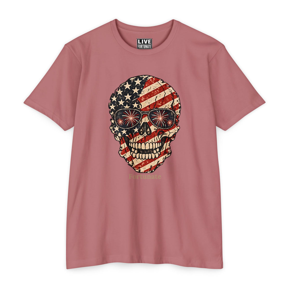 Fortunate American Skull T-Shirt – Live Bold. Live Fortunate.