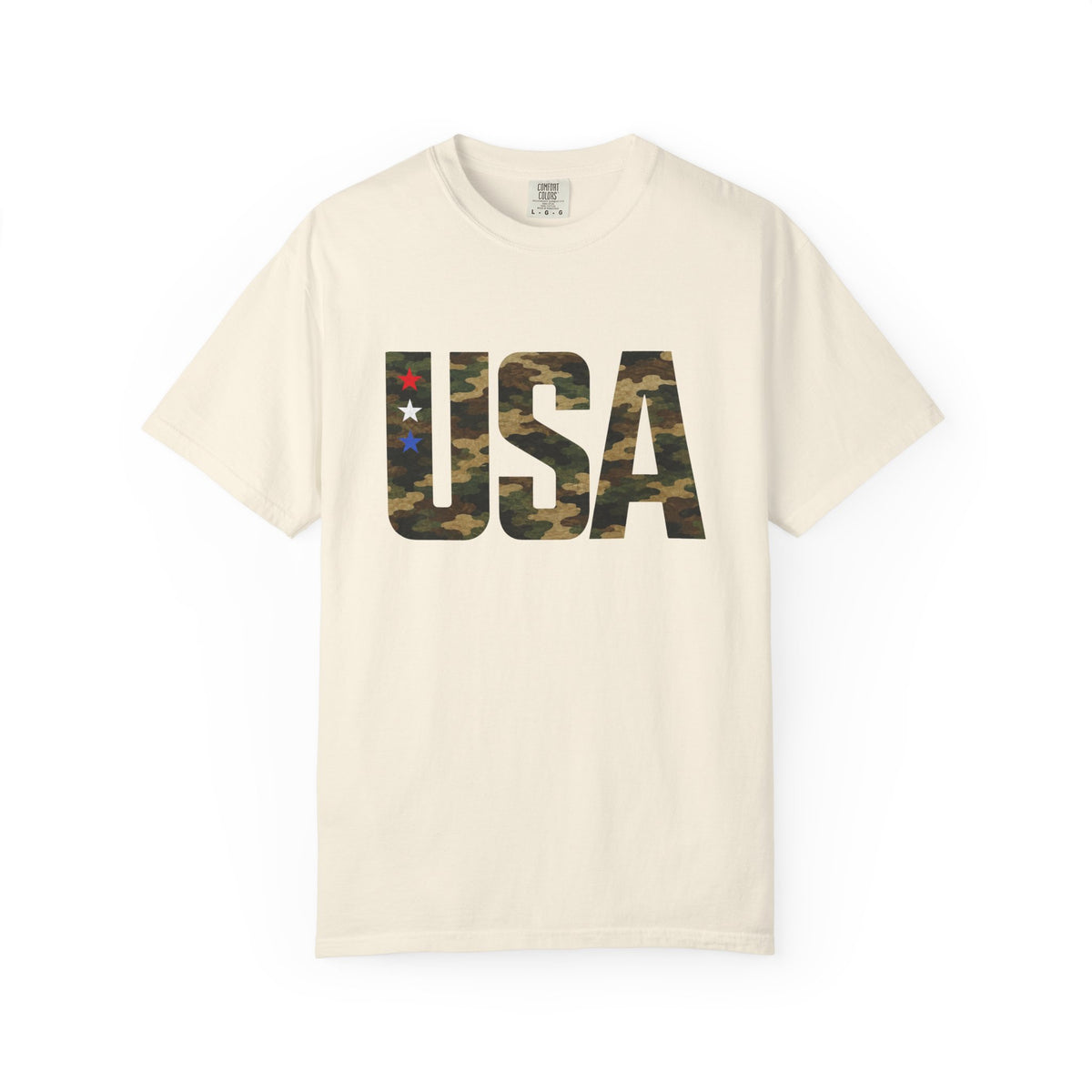 USA Camo Graphic T‑Shirt — Patriotic Military Style Tee