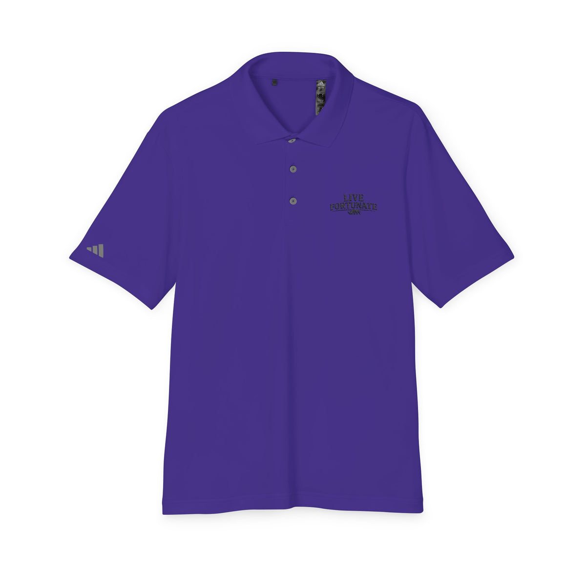 Live Fortunate Men’s Adidas Performance Polo – Embroidered Rhino Logo