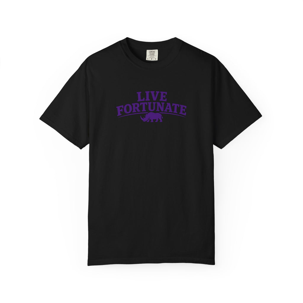 Live Fortunate Rhino Graphic T‑Shirt