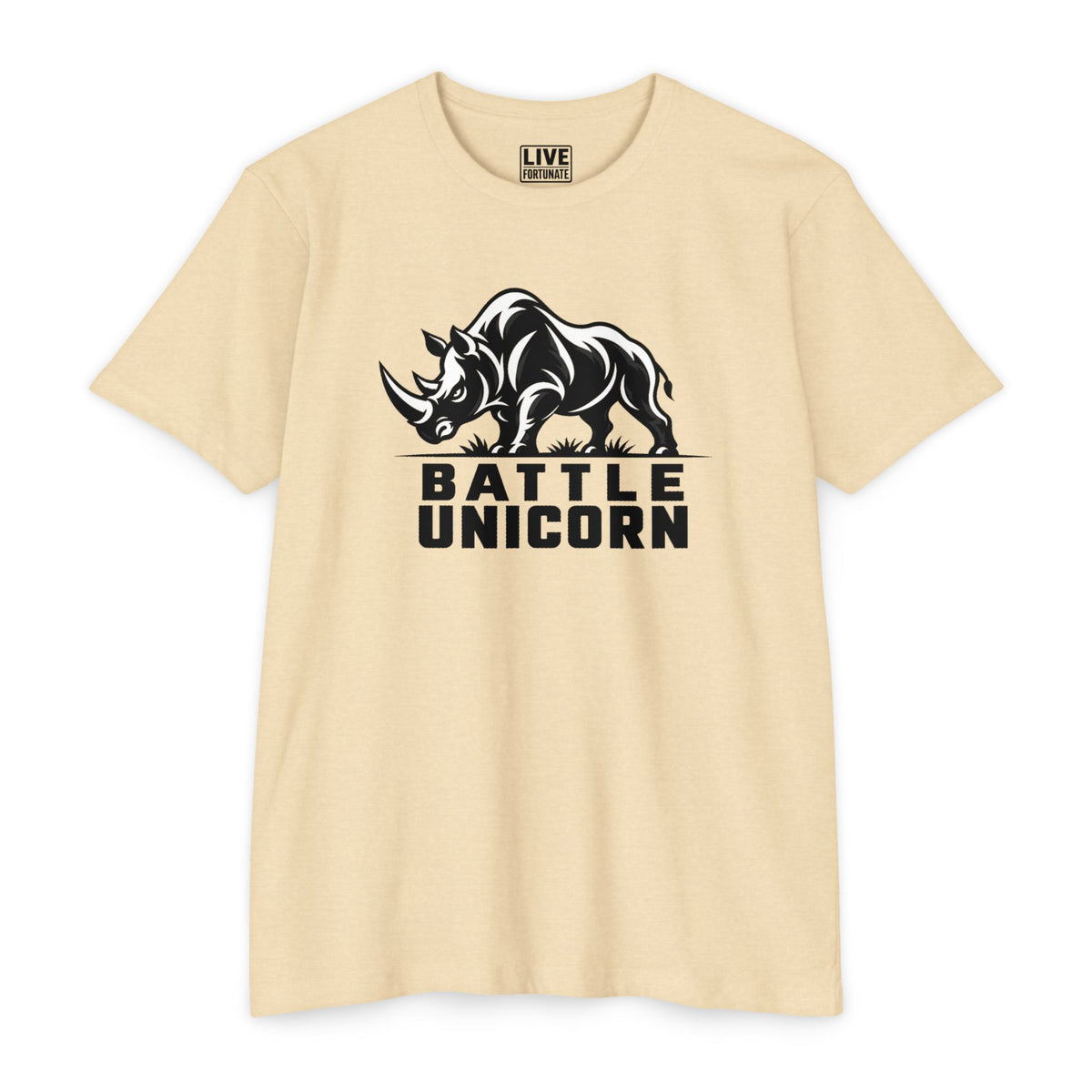 Battle Unicorn Rhino Tee | Live Fortunate