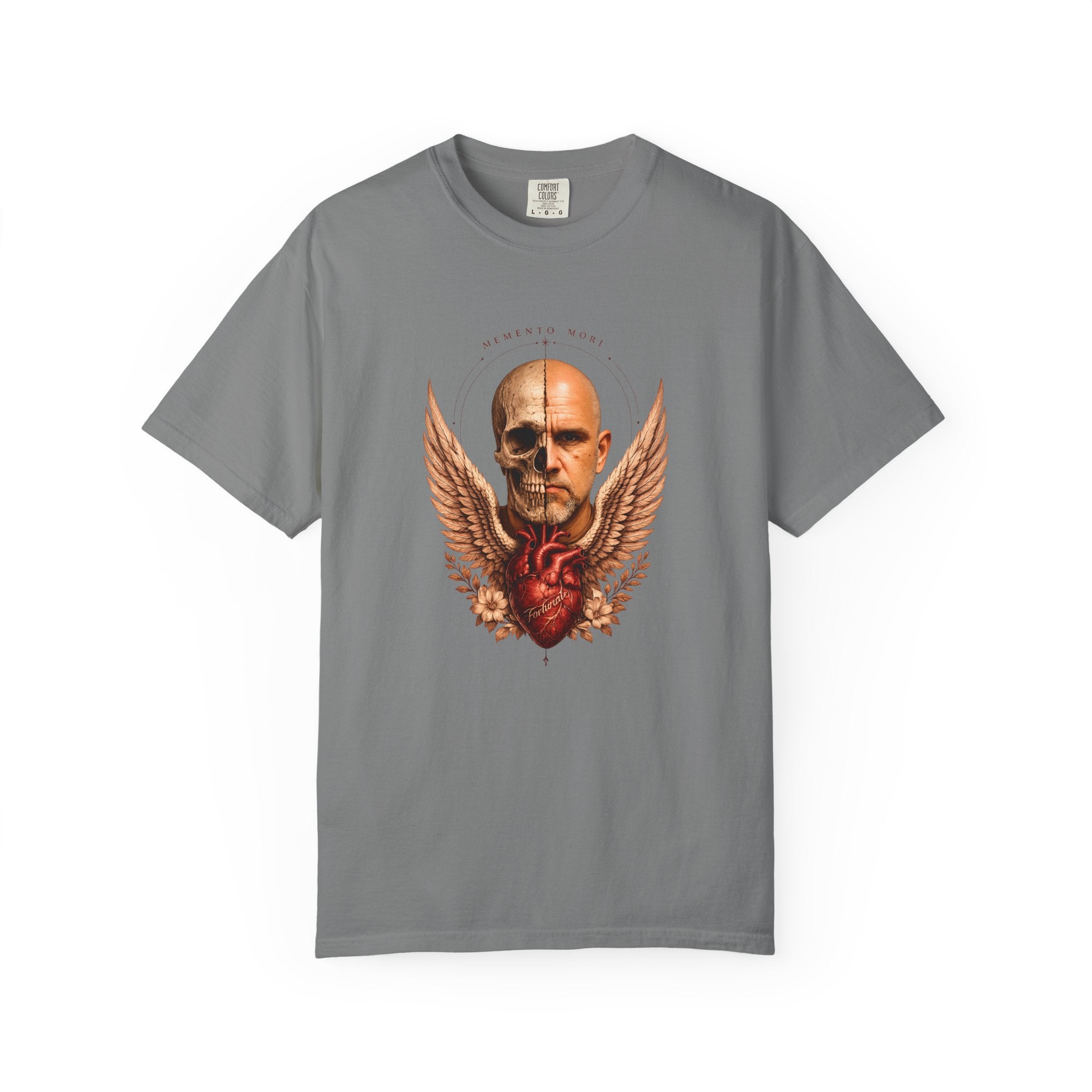 Memento Mori  — Anatomical Heart & Half Skull Graphic Tee