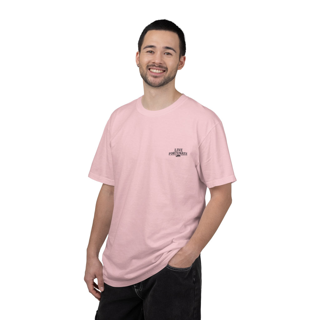 Fishing Lake Scene T-Shirt — Vintage Angler Silhouette Tee