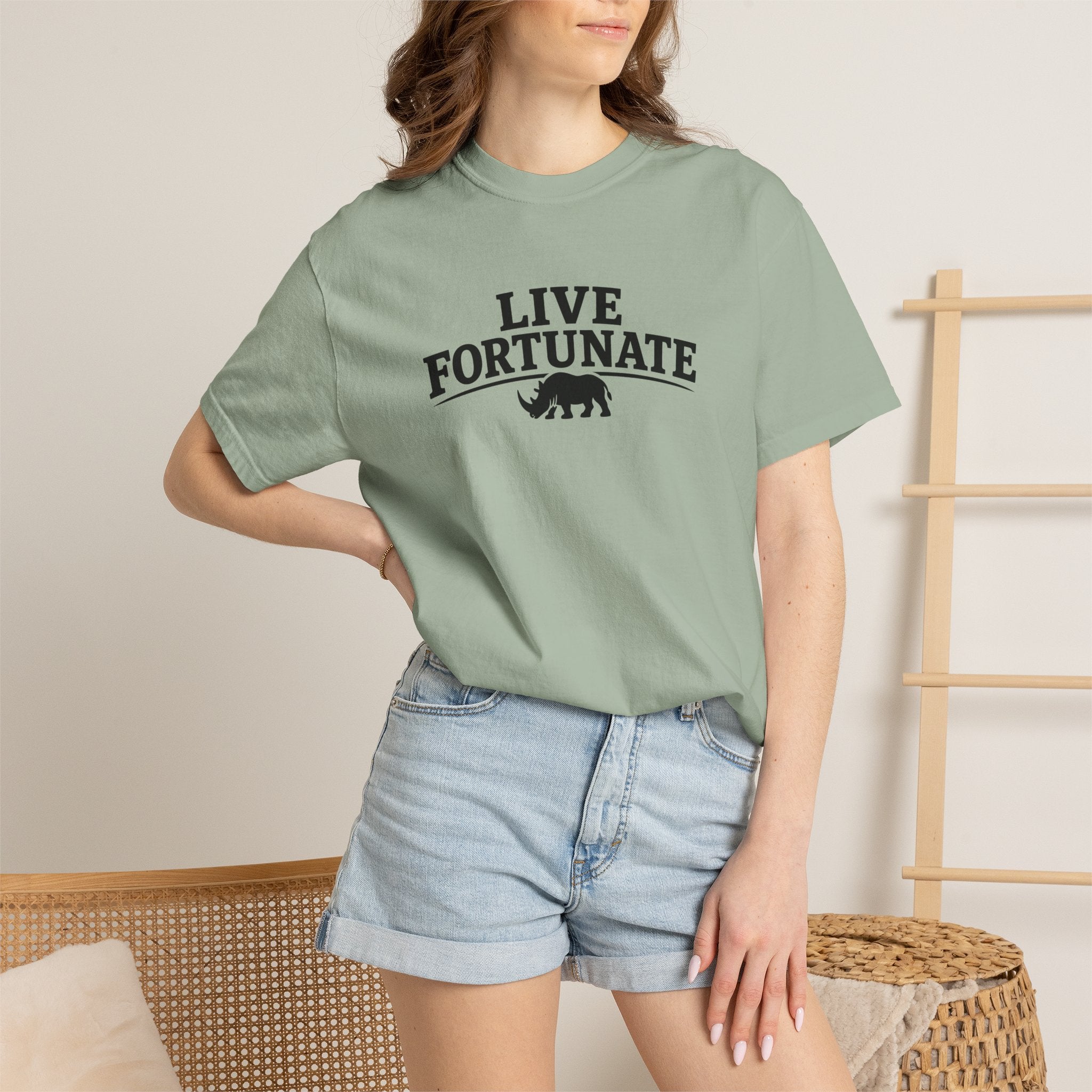Rhino Logo T-Shirt — LiveFortunate.com Graphic Tee