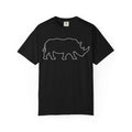 Rhino Outline T-Shirt — Minimal Wildlife Graphic Tee