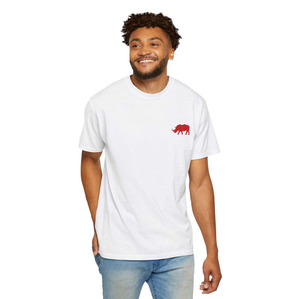 Live Fortunate Rhino T-Shirt — Red Rhino Logo Tee