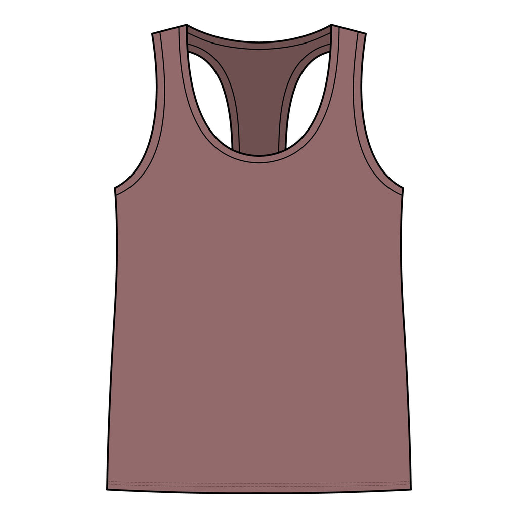 Fortunate Women’s Racerback Tank – Gold Wordmark