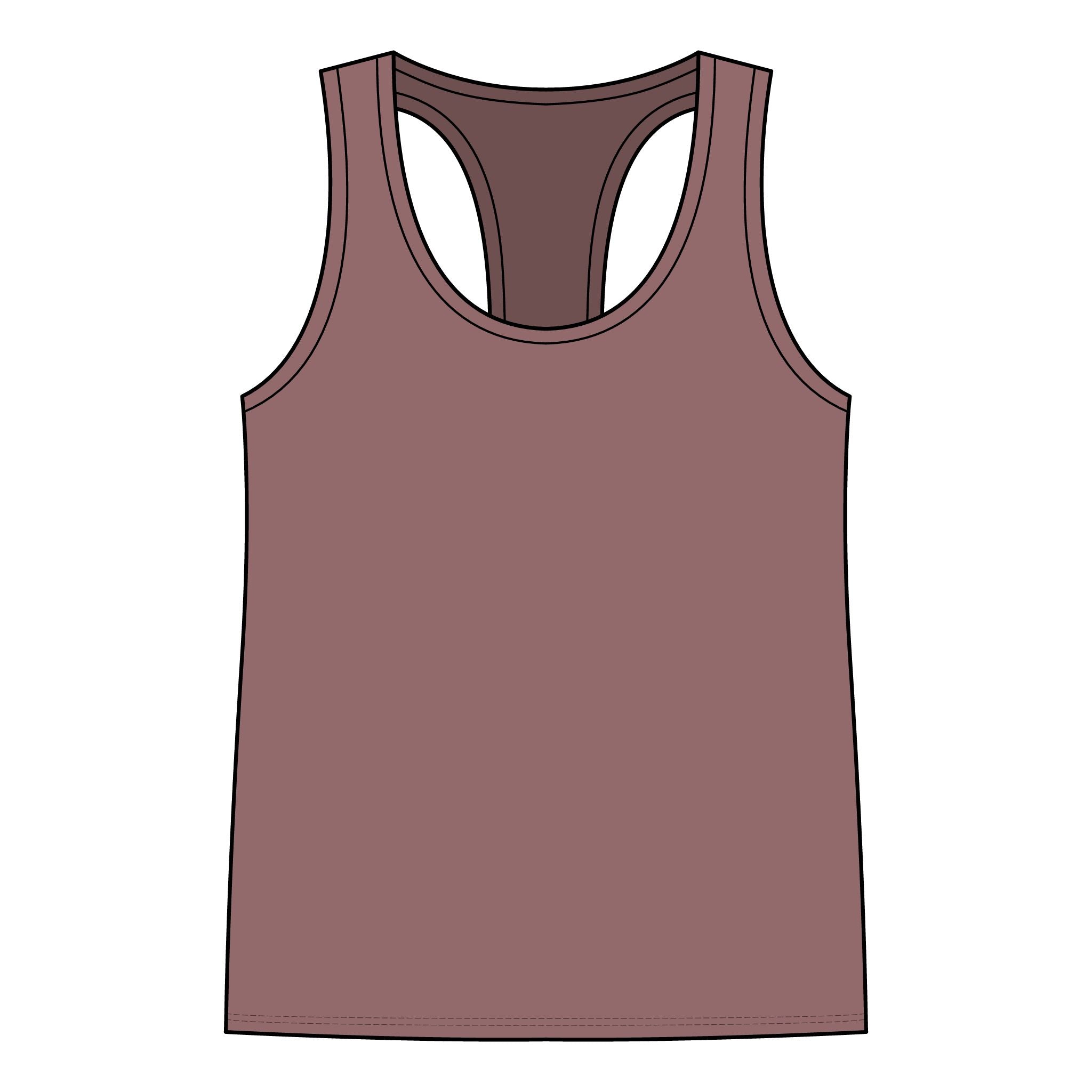 Fortunate Women’s Racerback Tank – Gold Wordmark
