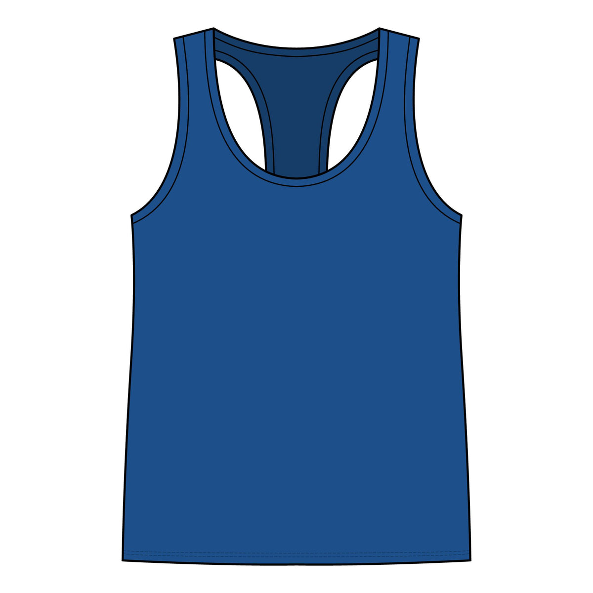 Fortunate Women’s Racerback Tank – Gold Wordmark