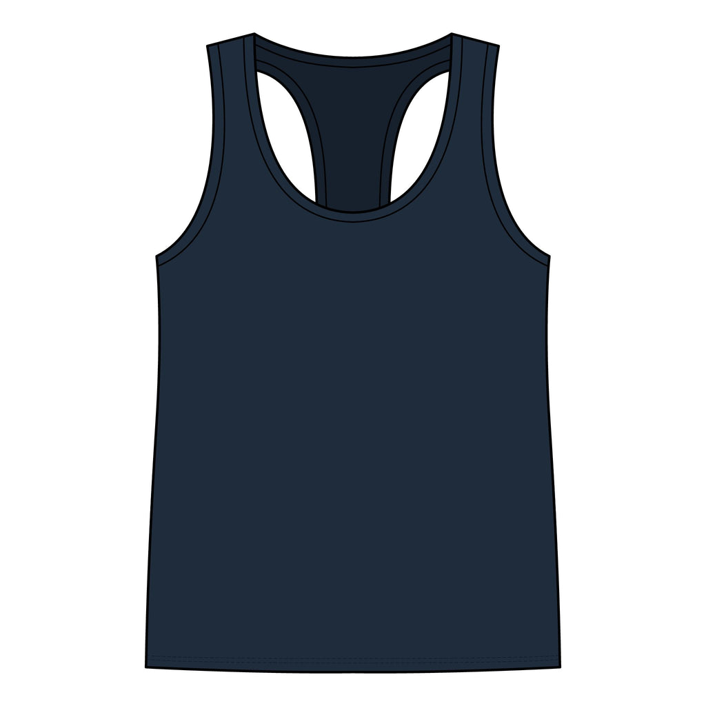 Fortunate Women’s Racerback Tank – Gold Wordmark