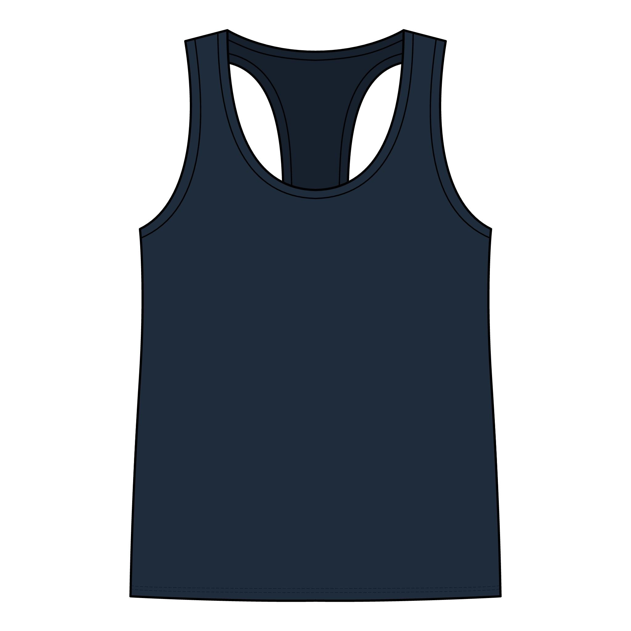 Fortunate Women’s Racerback Tank – Gold Wordmark