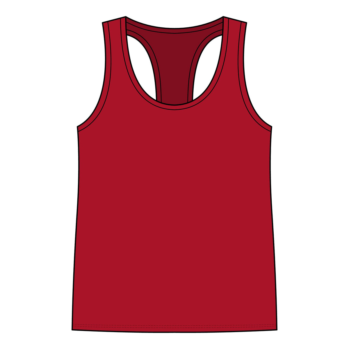 Fortunate Women’s Racerback Tank – Gold Wordmark