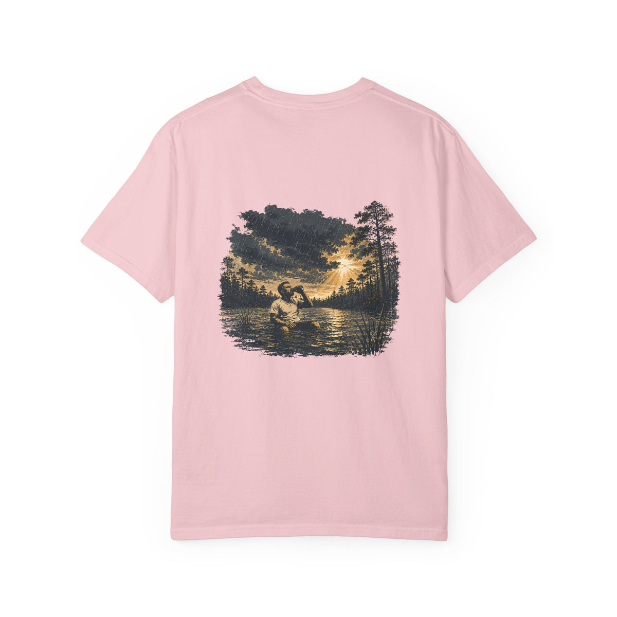 Sunset Vintage T-Shirt — Lake Scene