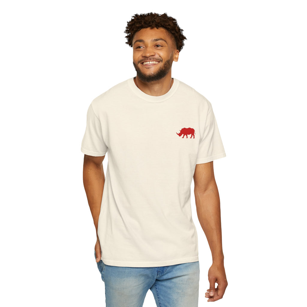 Live Fortunate Rhino T-Shirt — Red Rhino Logo Tee