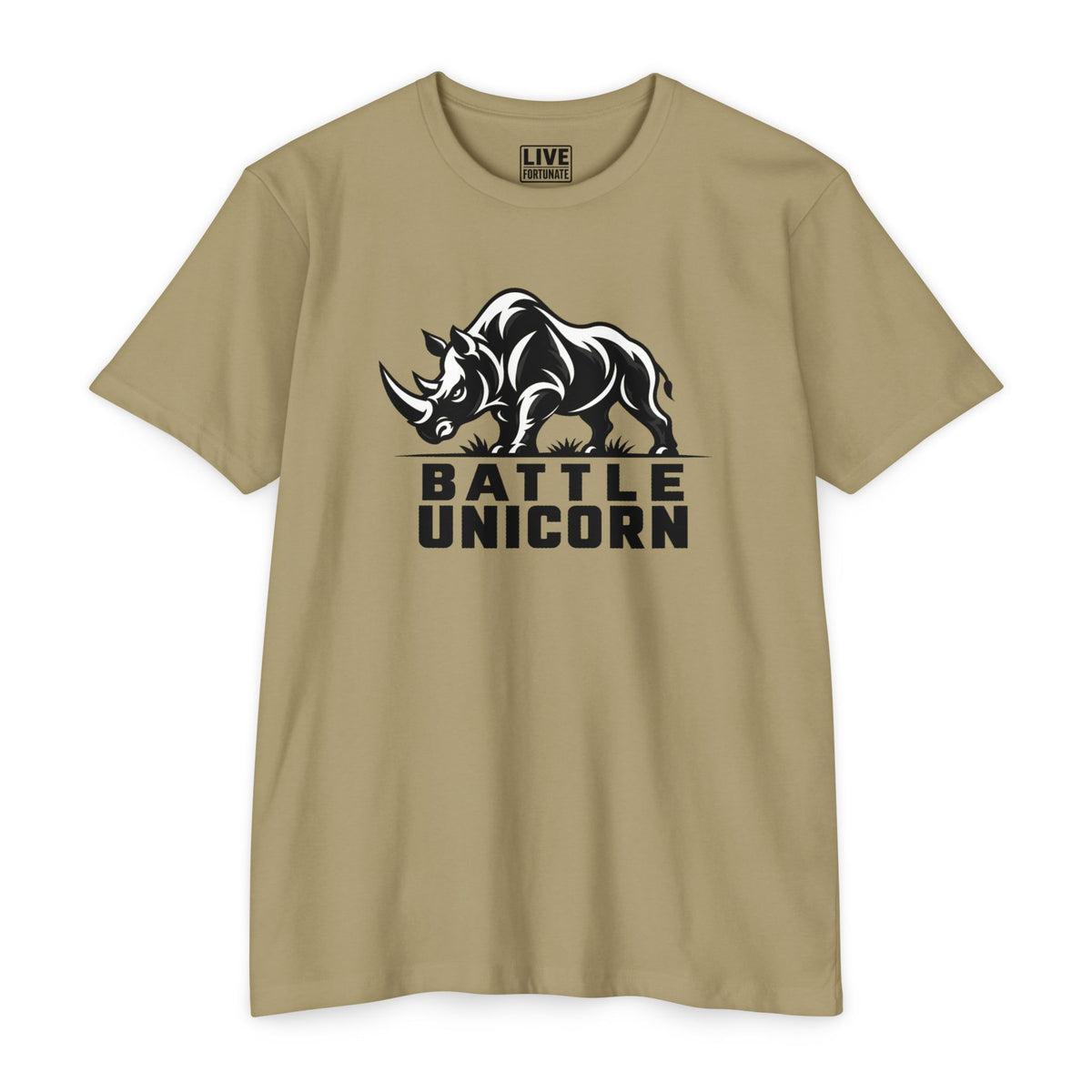 Battle Unicorn Rhino Tee | Live Fortunate