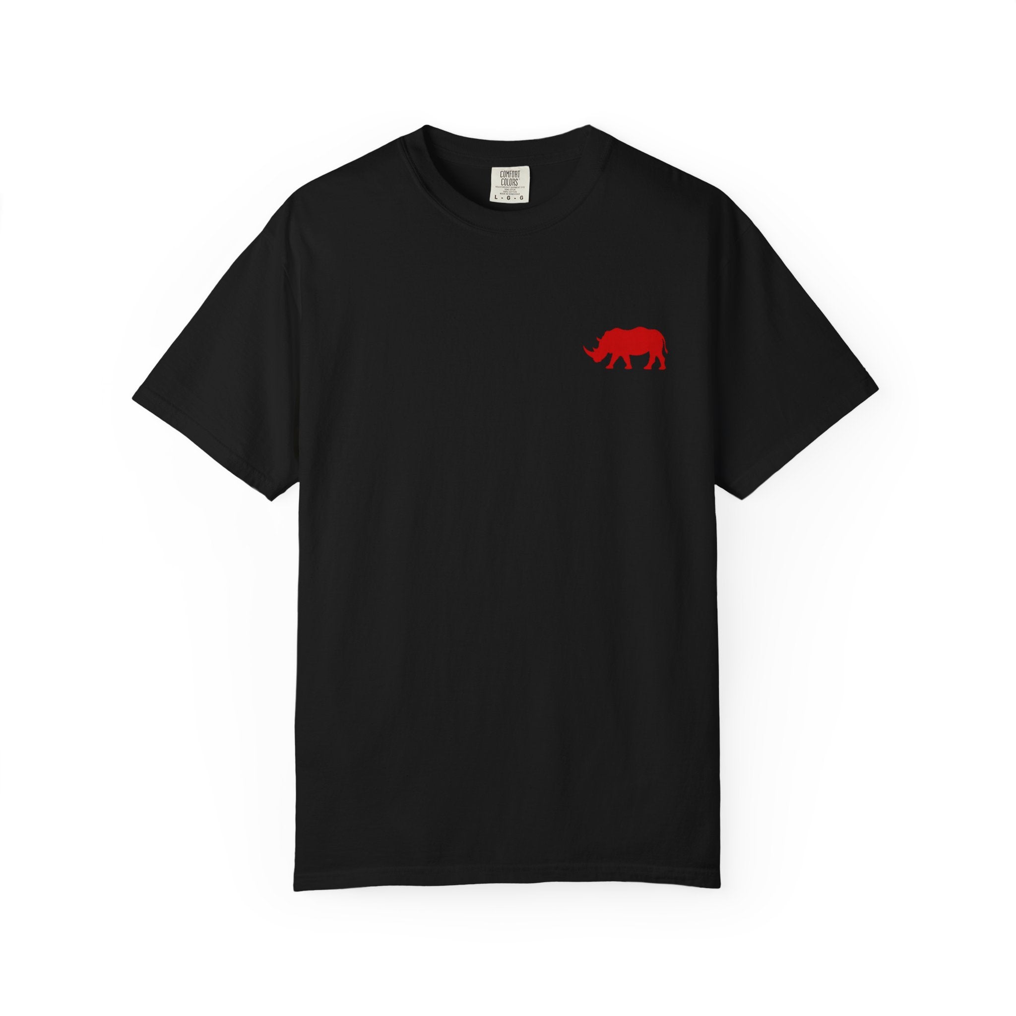 Live Fortunate Rhino T-Shirt — Red Rhino Logo Tee